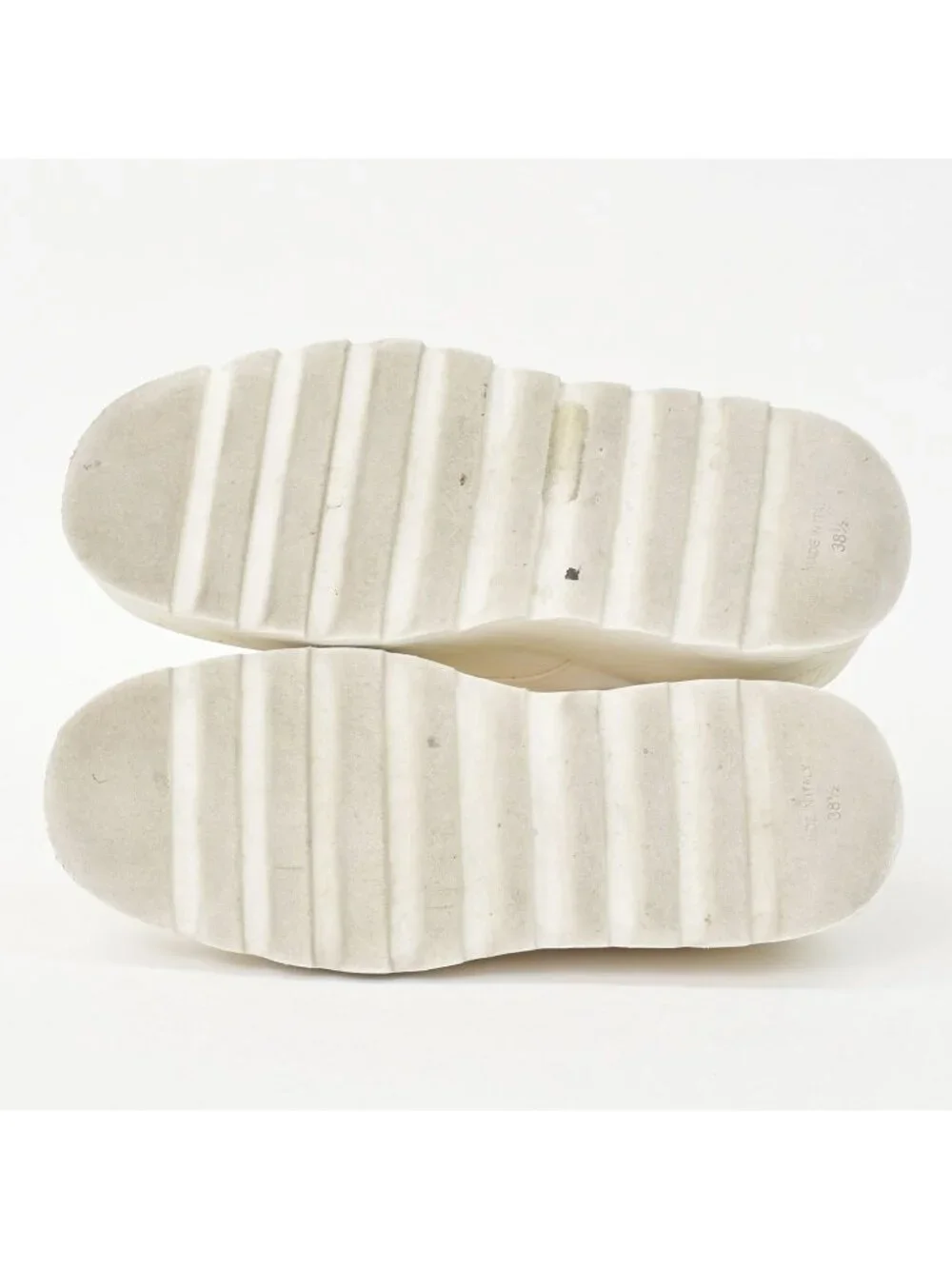 Chanel CC Logo Combat Boots Sneakers White